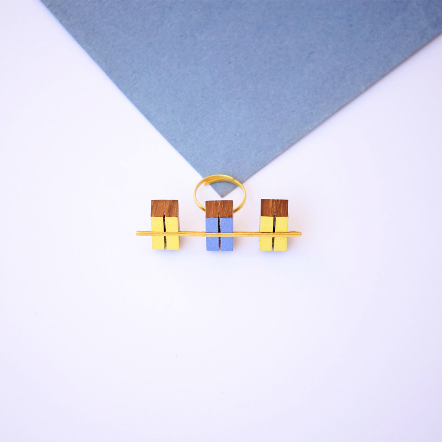 Ashtanika Haldi Indigo Ring - image 2